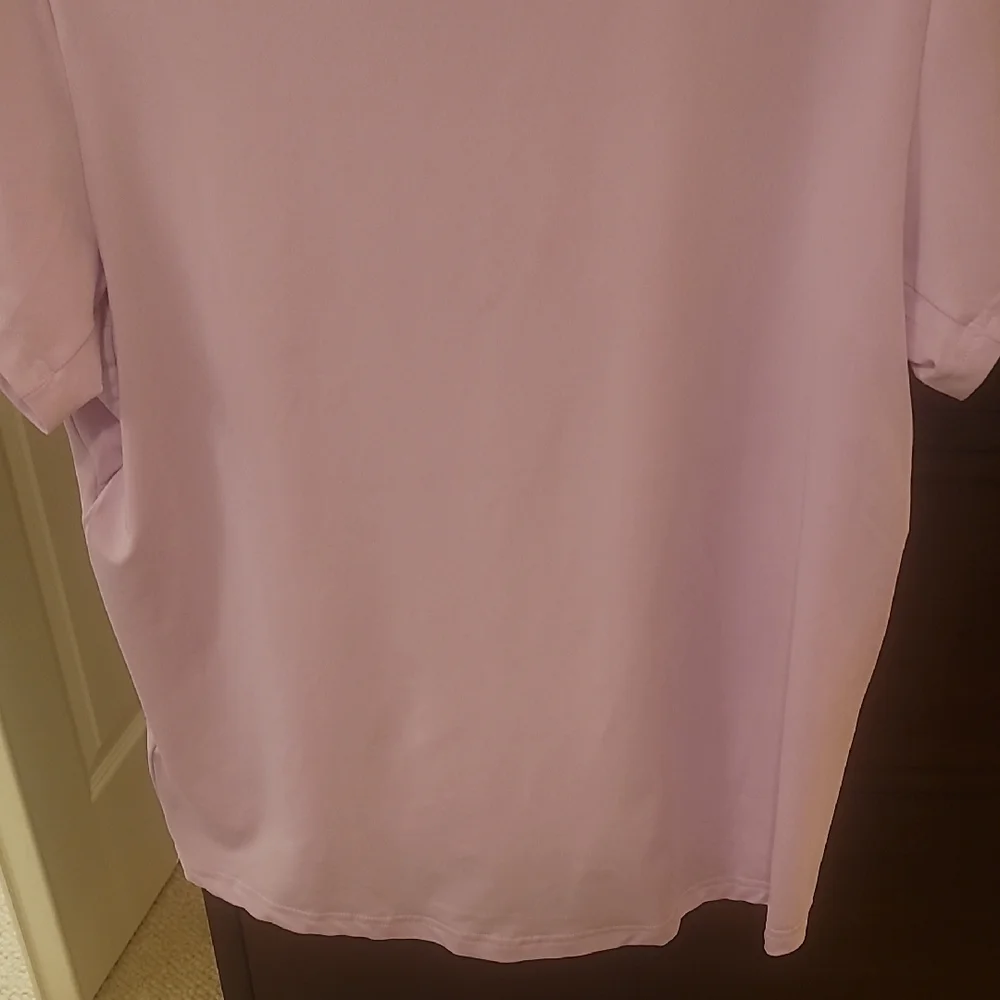 Adidas Dry Fit Womens Light Purple Short Sleeve Tee - Picture 5 of 7